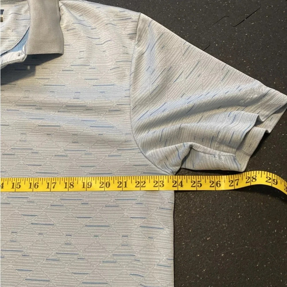 Ben Hogan Polo Shirt Adult XL Gray/Blue Striped Lightweight Golf Casual Mens - Picture 4 of 9
